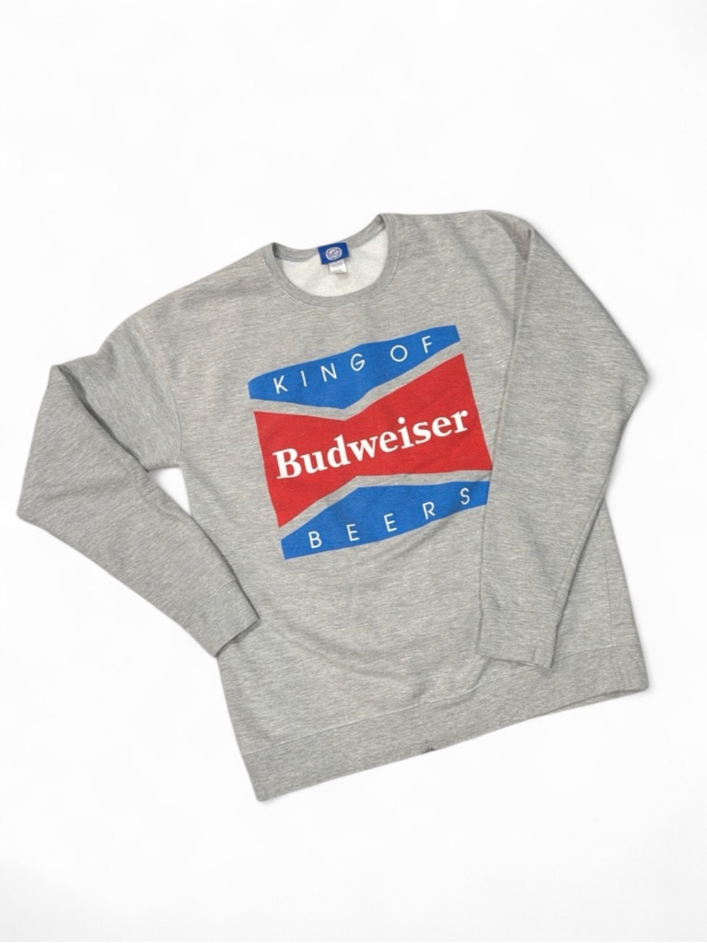 Brew City Budweiser King of Beers Gray‎ Logo Sweatshirt - Size M